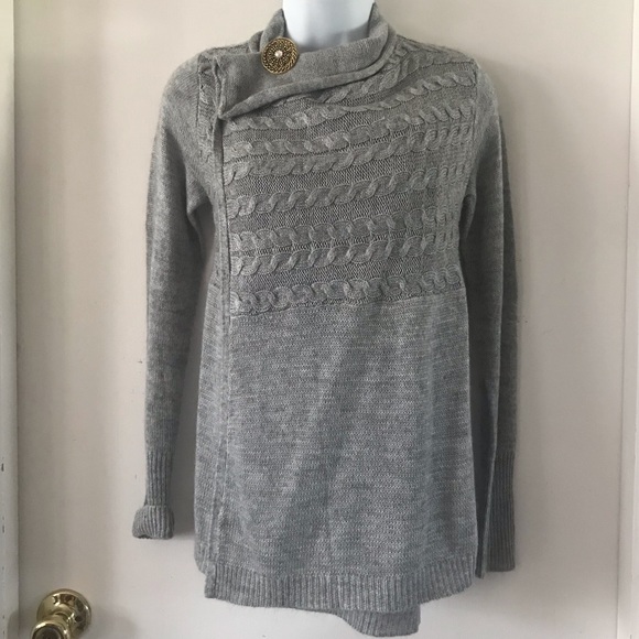 LINK Open Front Wrap Sweater Cardigan - Picture 4 of 11